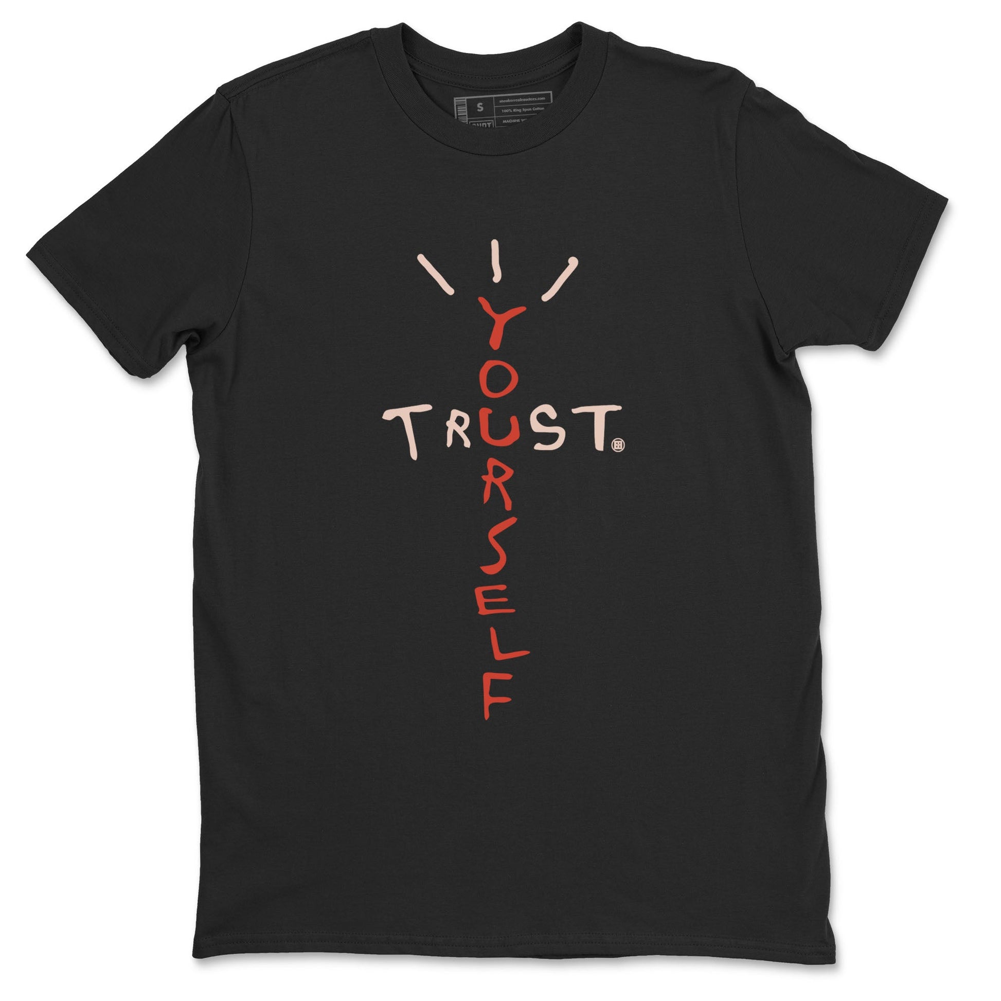 Air Jordan 13 Dune Red shirts to match jordans Trust Yourself sneaker match tees Air Jordan 13 Dune Red SNRT Sneaker Tees streetwear brand Black 2 unisex cotton tee