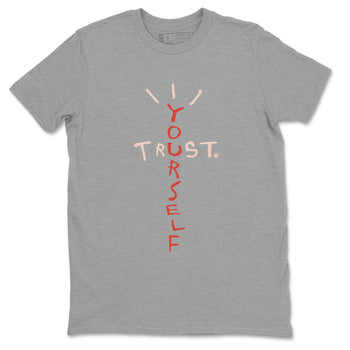 Air Jordan 13 Dune Red shirts to match jordans Trust Yourself sneaker match tees Air Jordan 13 Dune Red SNRT Sneaker Tees streetwear brand Heather Grey 2 unisex cotton tee