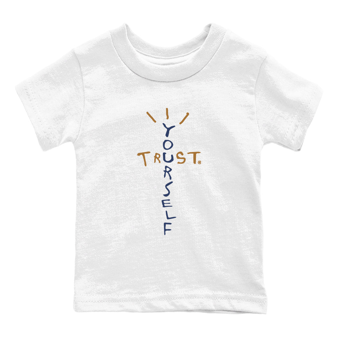 Air Jordan 13 Midnight Navy shirts to match jordans Trust Yourself sneaker match tees 13 Midnight Navy SNRT Sneaker Release Tees Youth Baby White 2 crew neck shirts