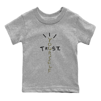 Sneaker Threads – Sneaker Tees To Match Air Jordan 3 Medium Olive – Trust Yourself Youth Graphic Tee Heather Grey 2. Perfect for Jordan releases 2025 colorways.