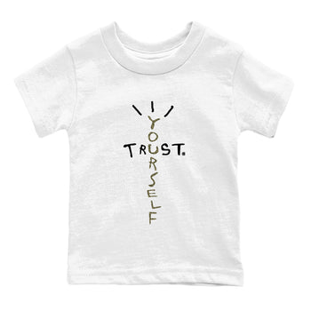 Sneaker Threads – Sneaker Tees To Match Air Jordan 3 Medium Olive – Trust Yourself Youth Graphic Tee White 2. Perfect for Jordan releases 2025 colorways.