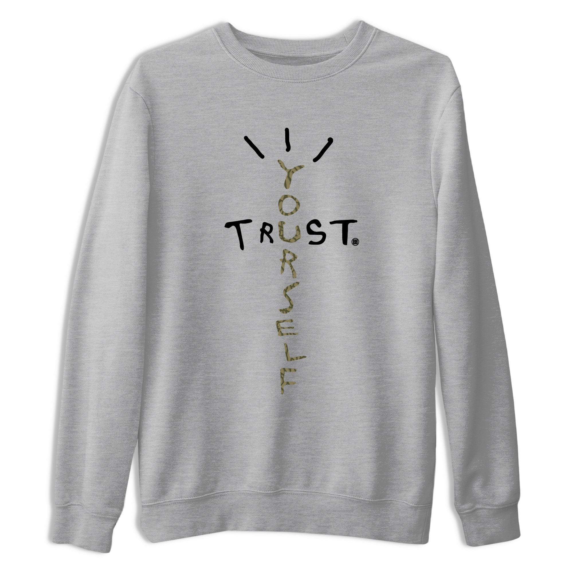 Sneaker Threads – Sneaker Tees To Match Air Jordan 3 Medium Olive – Trust Yourself Graphic Tee Heather Grey 2. Perfect for Jordan releases 2025 colorways.
