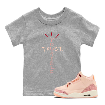 3s Valentines Day shirts to match jordans Trust Yourself best t shirts to wear with jordans Air Jordan 3 Valentines Day match shoes to clothes SNRT Sneaker Tees Youth Baby Heather Grey 1 tee
