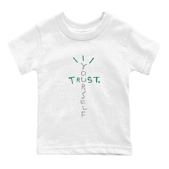 4s Oxidized Green shirts to match jordans Trust Yourself sneaker match tees Air Jordan 4 Oxidized Green SNRT Sneaker Tees streetwear brand Baby and Youth White 2 cotton tee