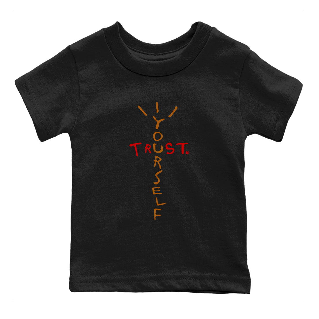 5s Archaeo Brown shirts to match jordans Trust Yourself sneaker match tees Air Jordan 5 Archaeo Brown SNRT Sneaker Release Tees Youth Baby Black 2 crew neck shirts