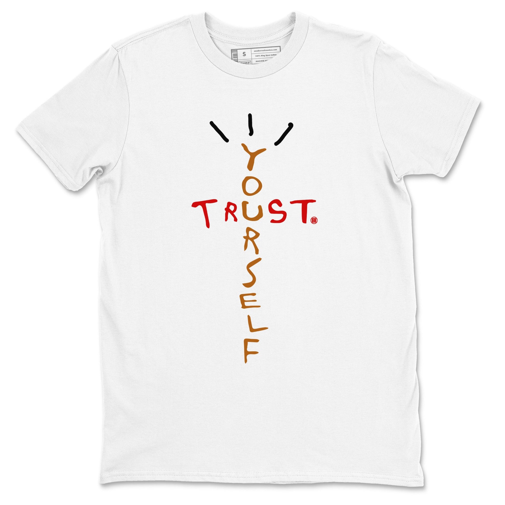 5s Archaeo Brown shirts to match jordans Trust Yourself sneaker match tees Air Jordan 5 Archaeo Brown SNRT Sneaker Release Tees unisex cotton White 2 crew neck shirts