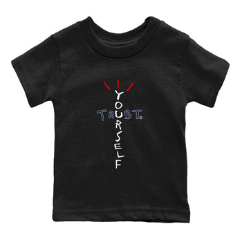6s White And Midnight Navy shirts to match jordans Trust Yourself sneaker match tees Air Jordan 6 White And Midnight Navy SNRT Sneaker Tees streetwear brand Baby and Youth Black 2 cotton tee