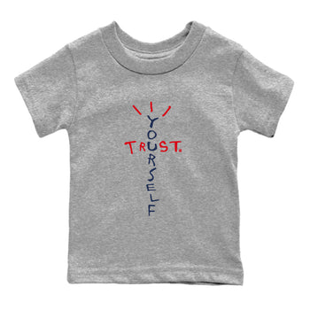 6s White And Midnight Navy shirts to match jordans Trust Yourself sneaker match tees Air Jordan 6 White And Midnight Navy SNRT Sneaker Tees streetwear brand Baby and Youth Heather Grey 2 cotton tee
