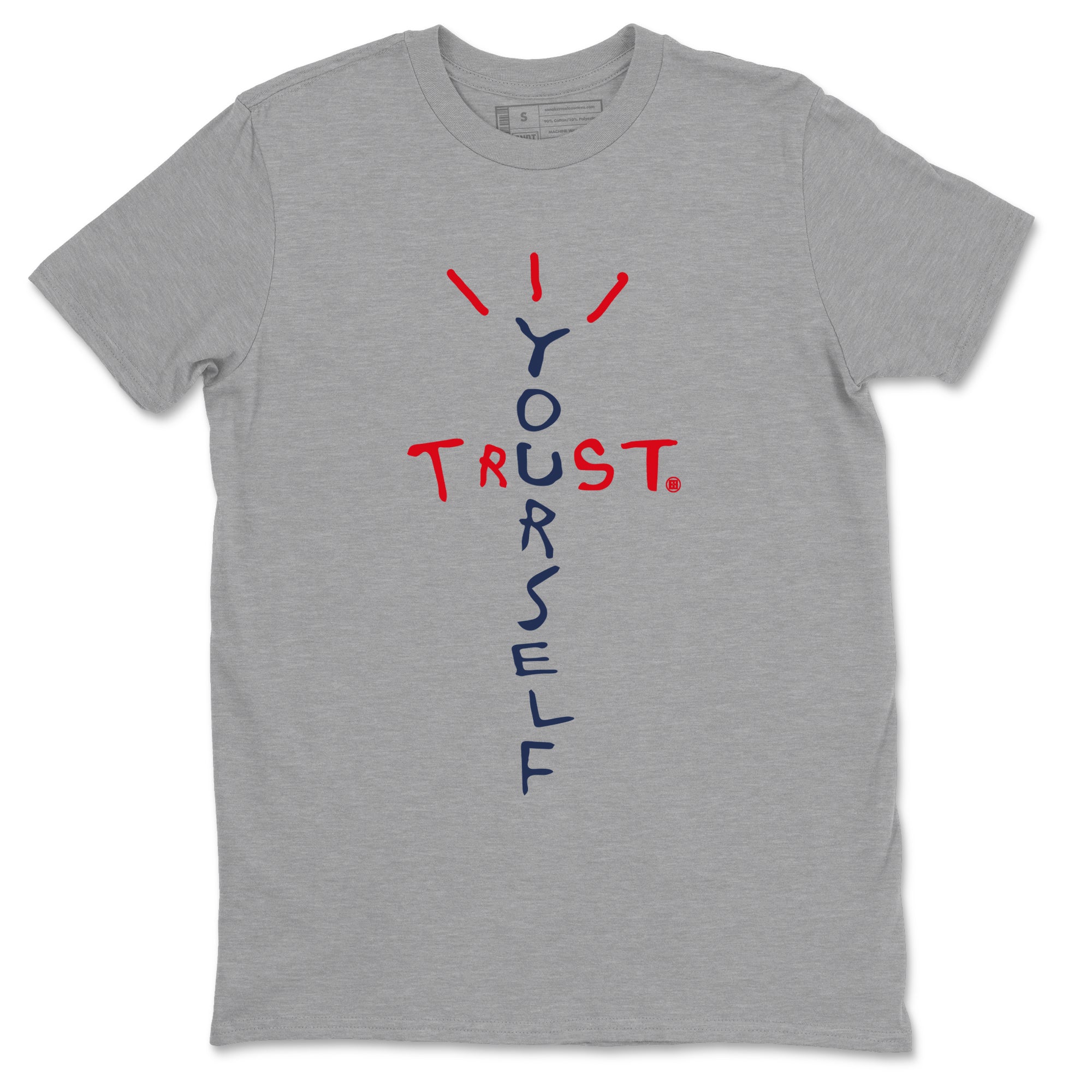 6s White And Midnight Navy shirts to match jordans Trust Yourself sneaker match tees Air Jordan 6 White And Midnight Navy SNRT Sneaker Tees streetwear brand Heather Grey 2 unisex cotton tee