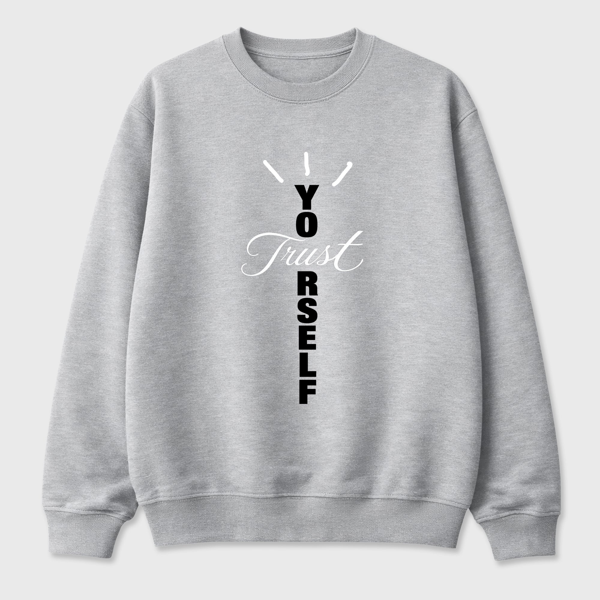 Trust Yourself Graphic T-Shirt featuring original streetwear artwork designed to match the Air Jordan 8 Chrome. Heather Grey 2 Graphic Tee.