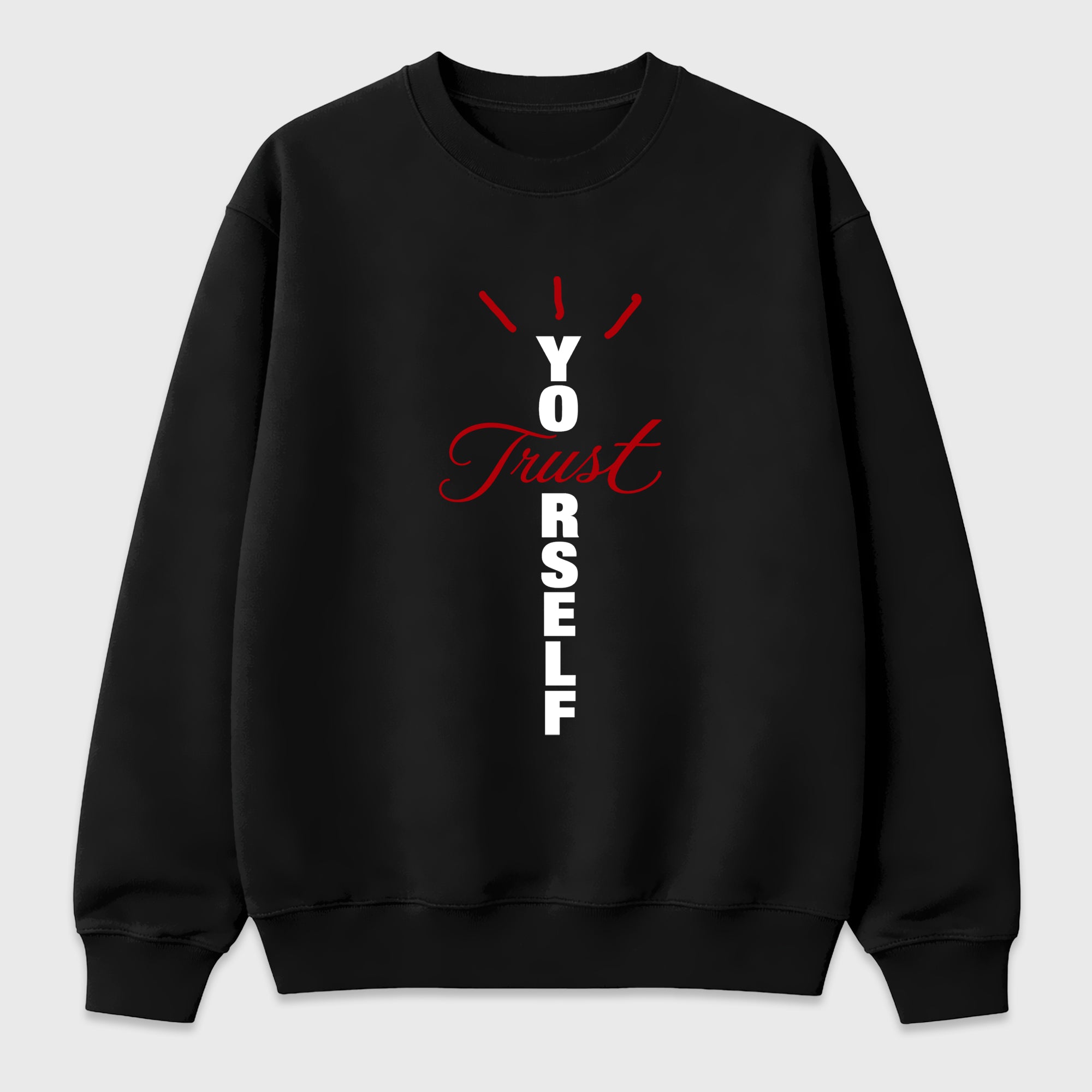Trust Yourself Graphic T-Shirt featuring original streetwear artwork designed to match the Air Jordan 9 True Red. Black 2 Graphic Tee.