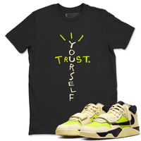 Trust Yourself SNRT Sneaker Tees - Jordan Jumpman Jack Travis Scott Bright Cactus
