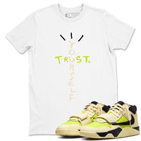 Trust Yourself SNRT Sneaker Tees - Jordan Jumpman Jack Travis Scott Bright Cactus