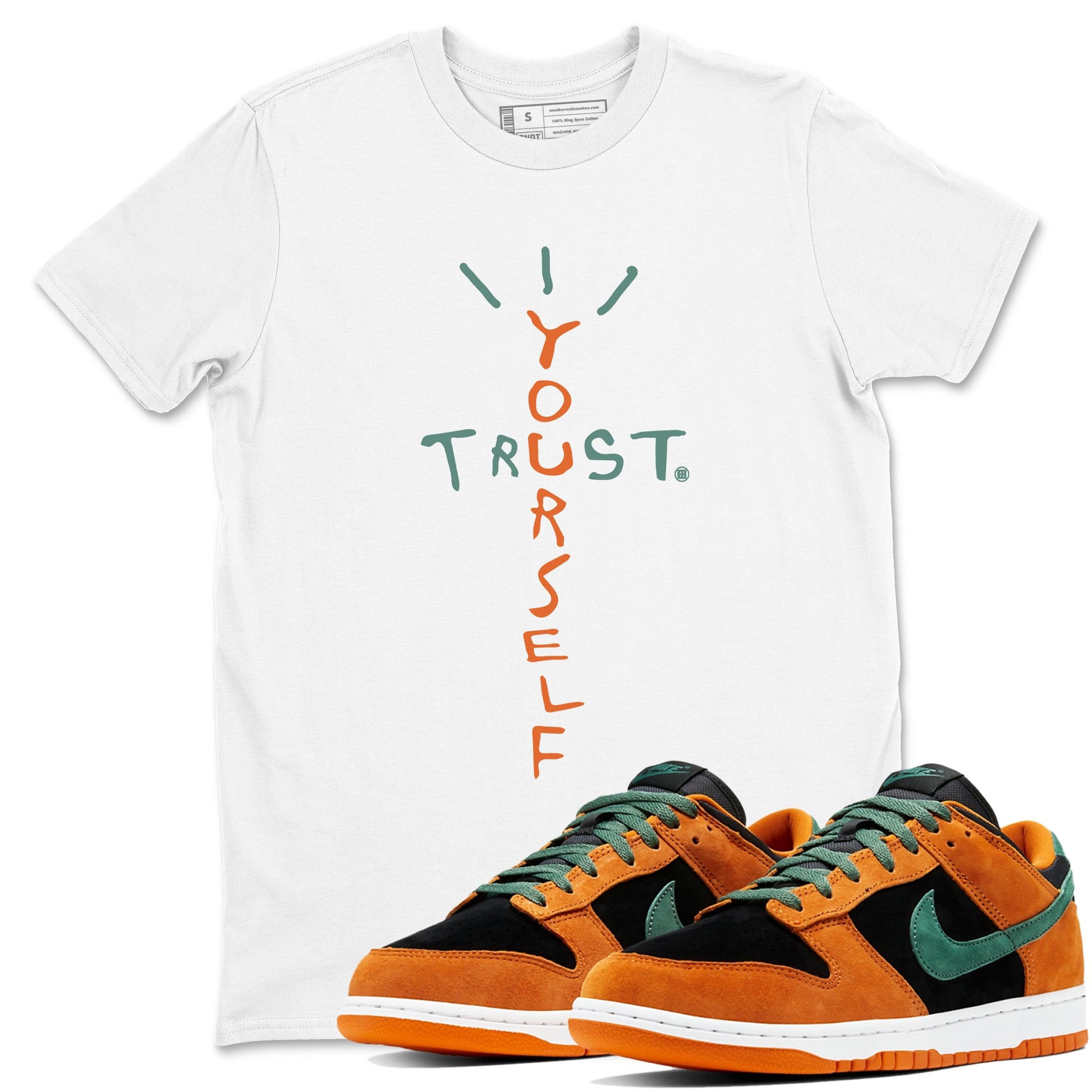 Dunk Low Ceramic shirts to match jordans Trust Yourself sneaker match tees Dunk Ceramic match shoes to clothes SNRT Sneaker Tees unisex cotton White 1 shirts