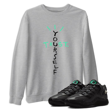 Sneaker Threads – Sneaker Tees To Match Nike KD 18 Black Label – Trust Yourself Graphic Tee Heather Grey 1. Perfect for Jordan releases 2025 colorways. Perfect for Kevin Durant basketball sneaker releases and all-black performance colorways for 2025 hoopers. 