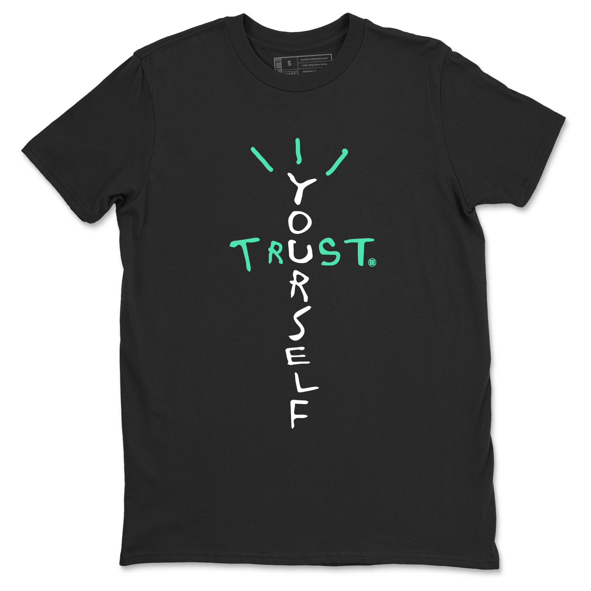 Sneaker Threads – Sneaker Tees To Match Nike KD 18 Black Label – Trust Yourself Graphic Tee Black 2. Perfect for Jordan releases 2025 colorways. Perfect for Kevin Durant basketball sneaker releases and all-black performance colorways for 2025 hoopers. 