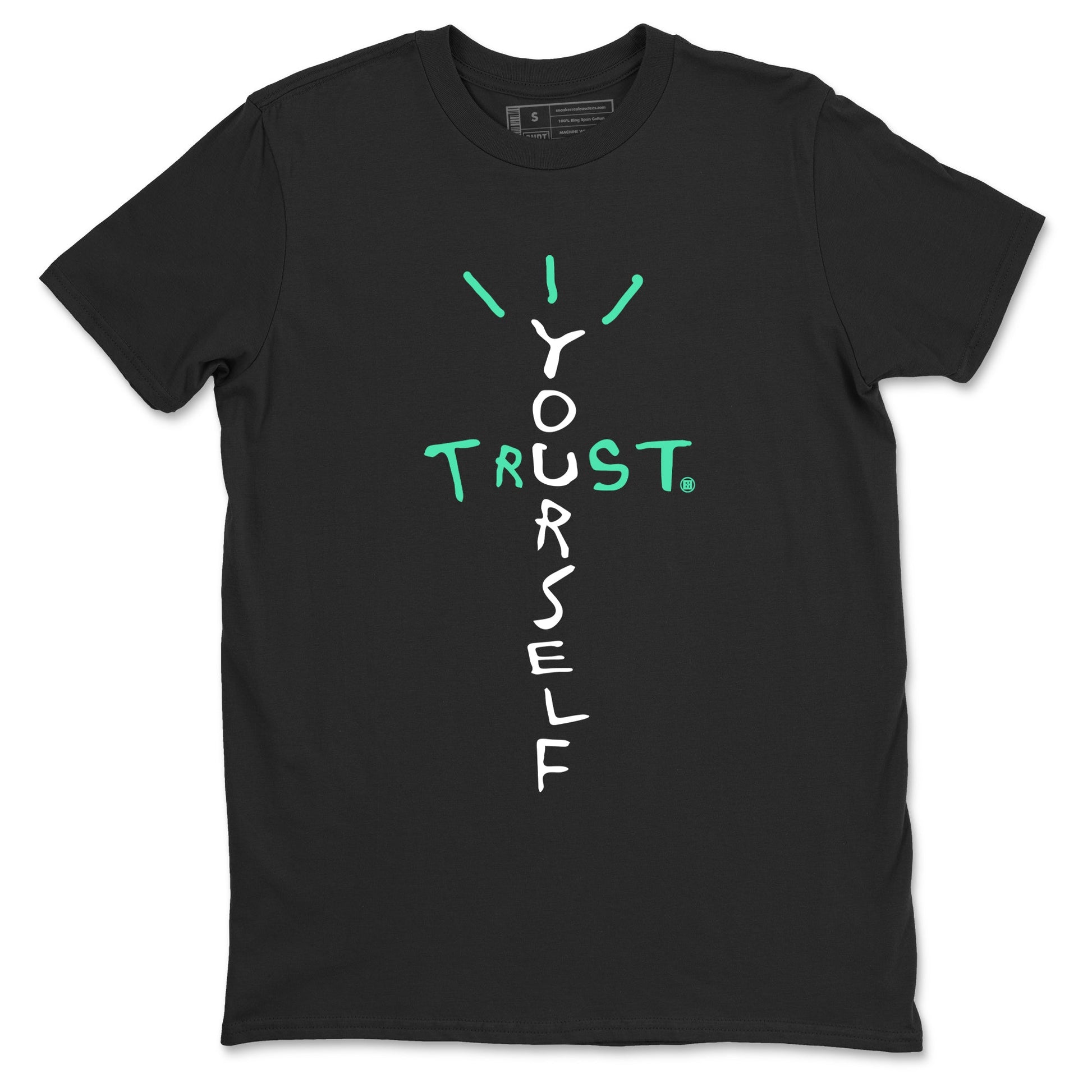 Sneaker Threads – Sneaker Tees To Match Nike KD 18 Black Label – Trust Yourself Graphic Tee Black 2. Perfect for Jordan releases 2025 colorways. Perfect for Kevin Durant basketball sneaker releases and all-black performance colorways for 2025 hoopers. 