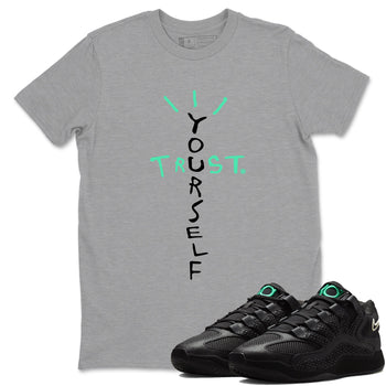 Sneaker Threads – Sneaker Tees To Match Nike KD 18 Black Label – Trust Yourself Graphic Tee Heather Grey 1. Perfect for Jordan releases 2025 colorways. Perfect for Kevin Durant basketball sneaker releases and all-black performance colorways for 2025 hoopers. 