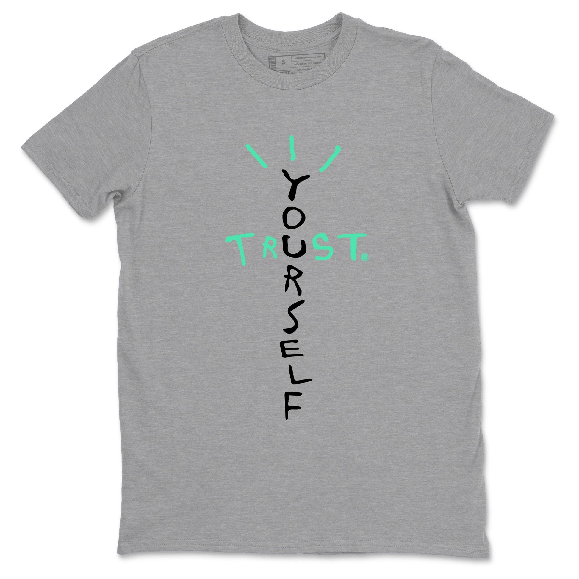 Sneaker Threads – Sneaker Tees To Match Nike KD 18 Black Label – Trust Yourself Graphic Tee Heather Grey 2. Perfect for Jordan releases 2025 colorways. Perfect for Kevin Durant basketball sneaker releases and all-black performance colorways for 2025 hoopers. 
