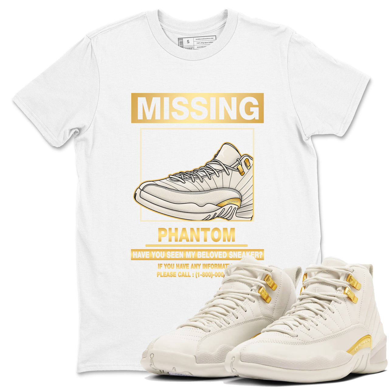 Missing Sneaker SNRT Sneaker Tees - Air Jordan 12 Phantom