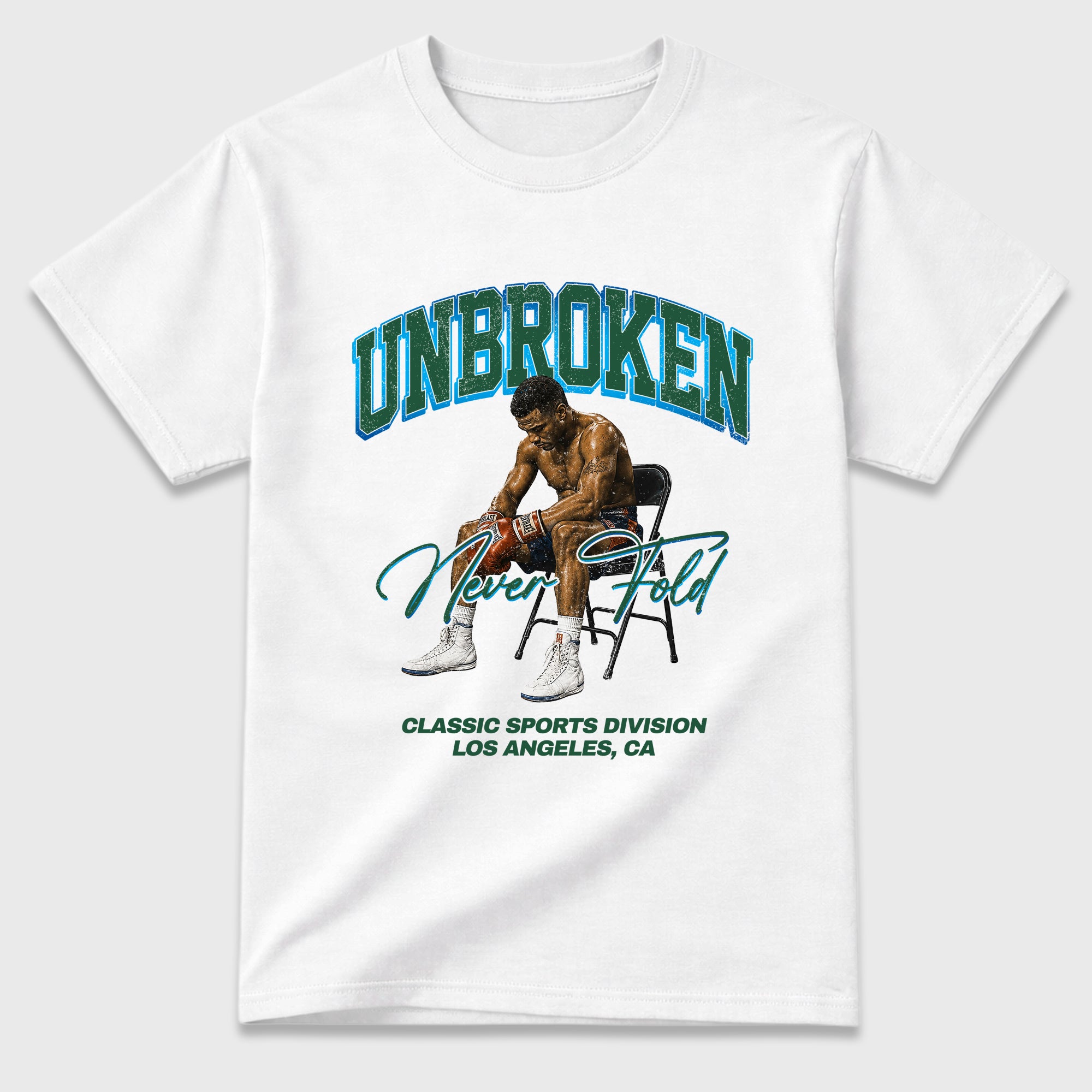 Unbroken Graphic T-Shirt featuring original streetwear artwork designed to match the Air Jordan 12 Summit Green. White 2 Graphic T-Shirt.