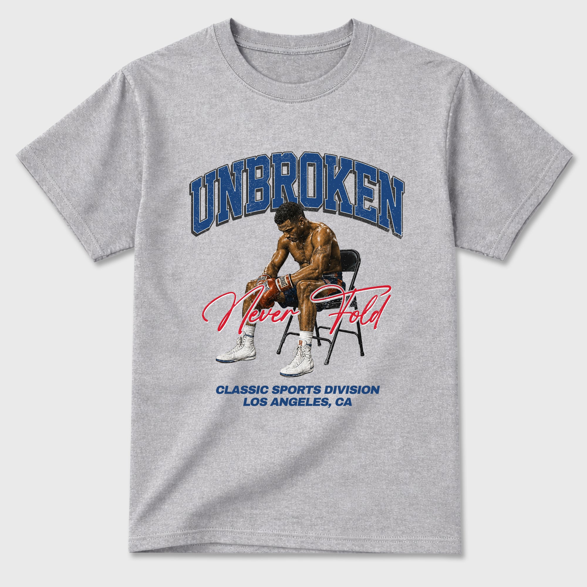 Unbroken Graphic T-Shirt featuring original streetwear artwork designed to match the Air Jordan 3 True Blue. Heather Grey 2 Graphic T-Shirt.