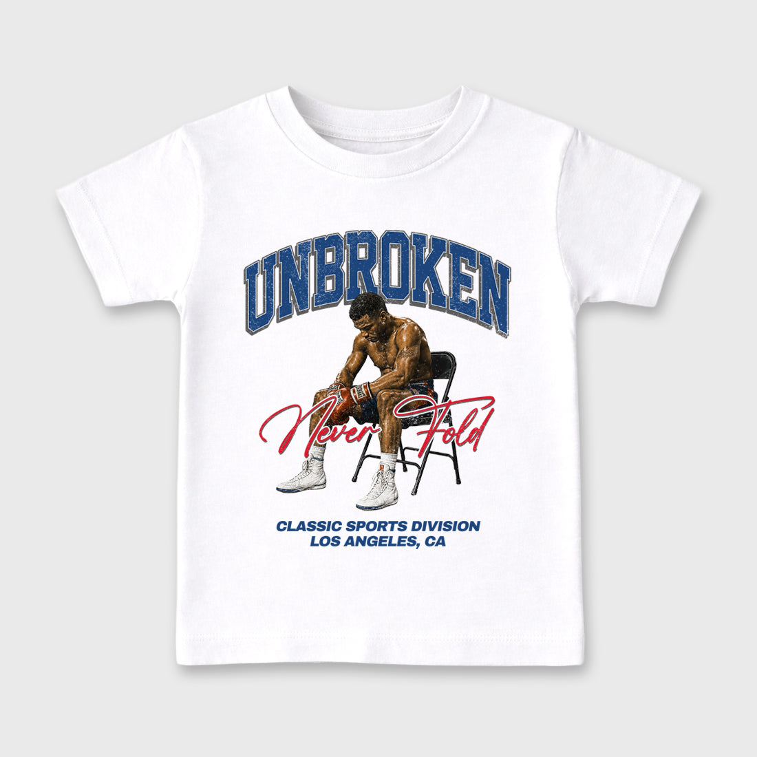 Unbroken Baby & Kids Graphic T-Shirt featuring original artwork designed to match the Air Jordan 3 True Blue. White 2 Kids Graphic Tee.