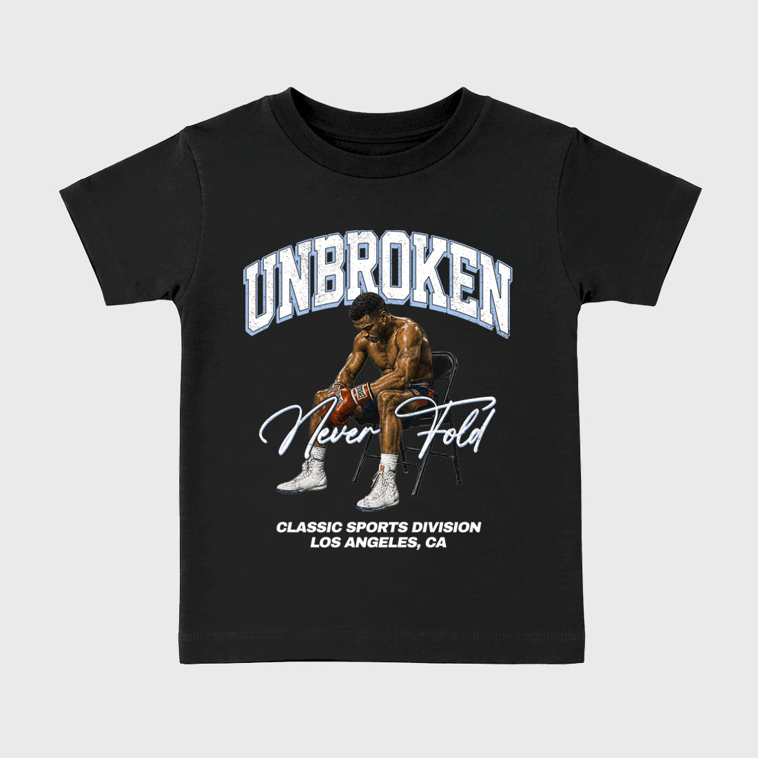 Unbroken Baby & Kids Graphic T-Shirt featuring original artwork designed to match the Air Jordan 6 Black and White. Black 2 Kids Graphic Tee.