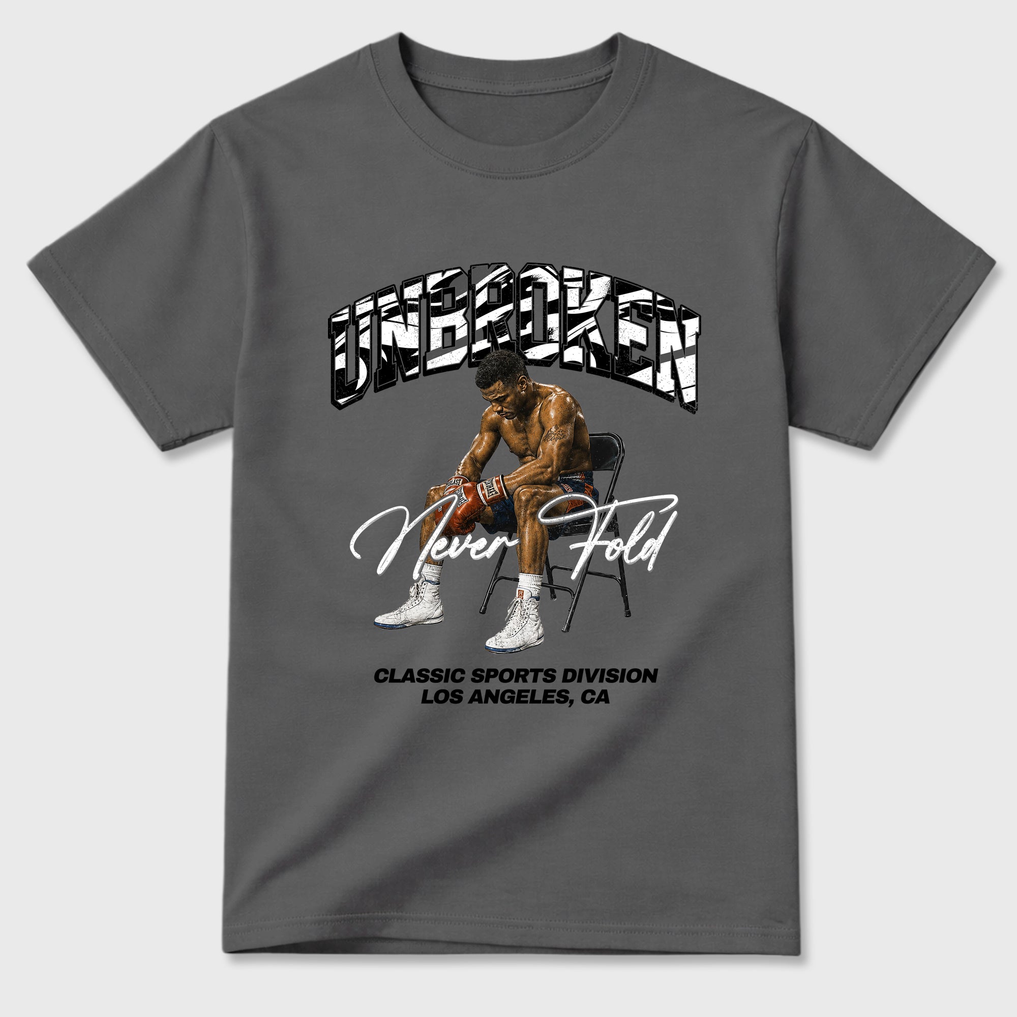 Unbroken Graphic T-Shirt featuring original streetwear artwork designed to match the Air Jordan 8 Chrome. Cool Grey 2 Graphic T-Shirt.