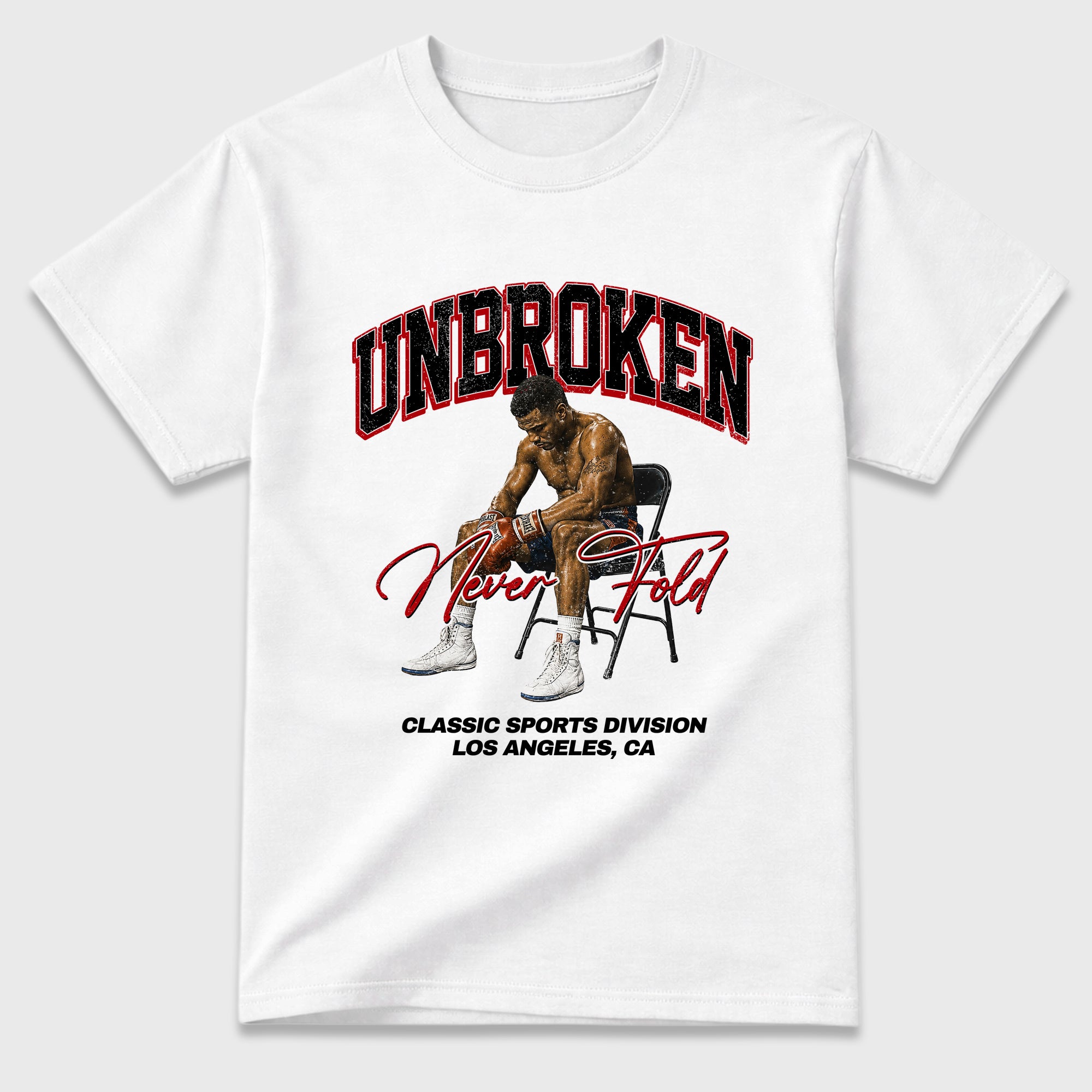 Unbroken Graphic T-Shirt featuring original streetwear artwork designed to match the Air Jordan 9 True Red. White 2 Graphic T-Shirt.
