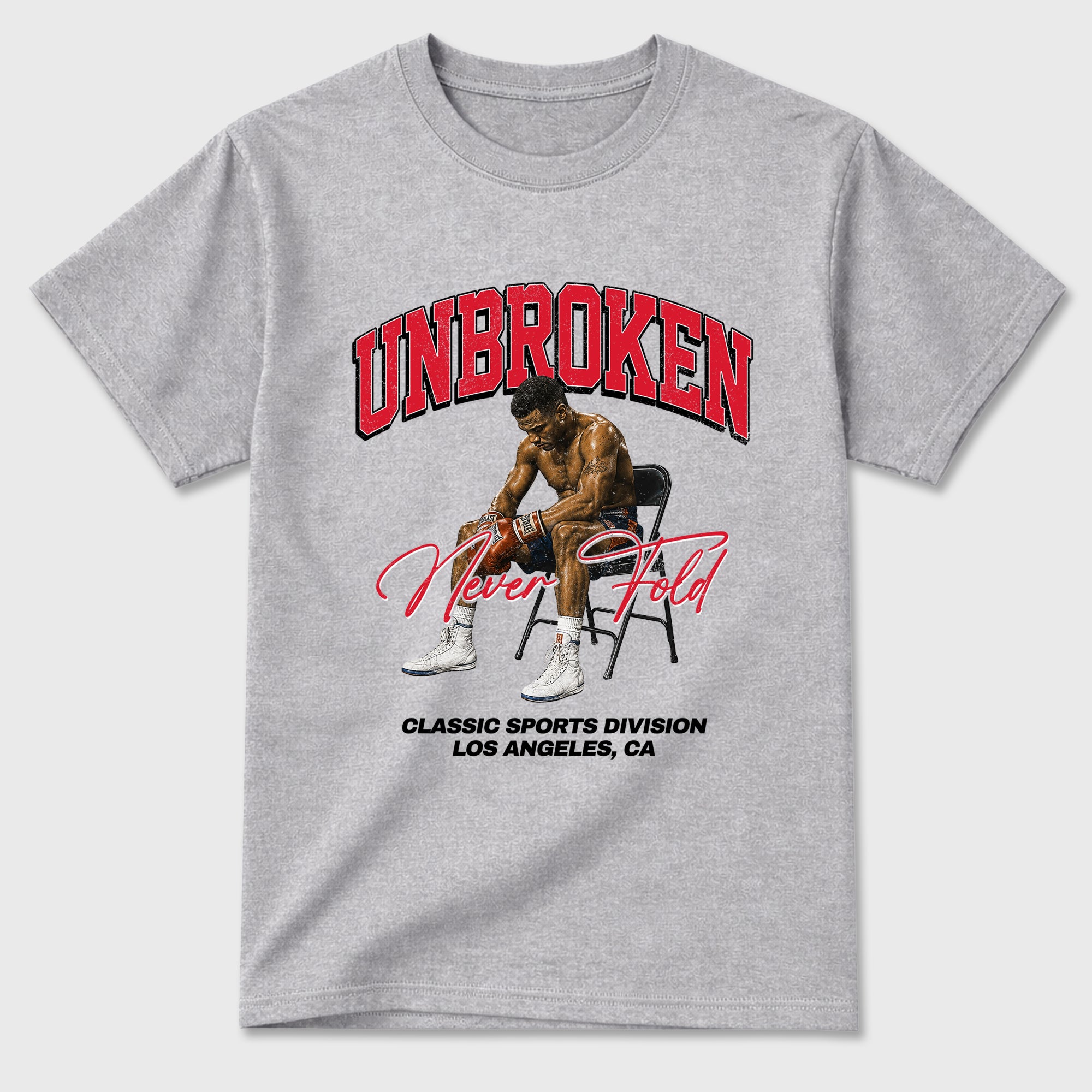 Unbroken Graphic T-Shirt featuring original streetwear artwork designed to match the Air Max 95 Reverse Solar Red. Heather Grey 2 Graphic T-Shirt.
