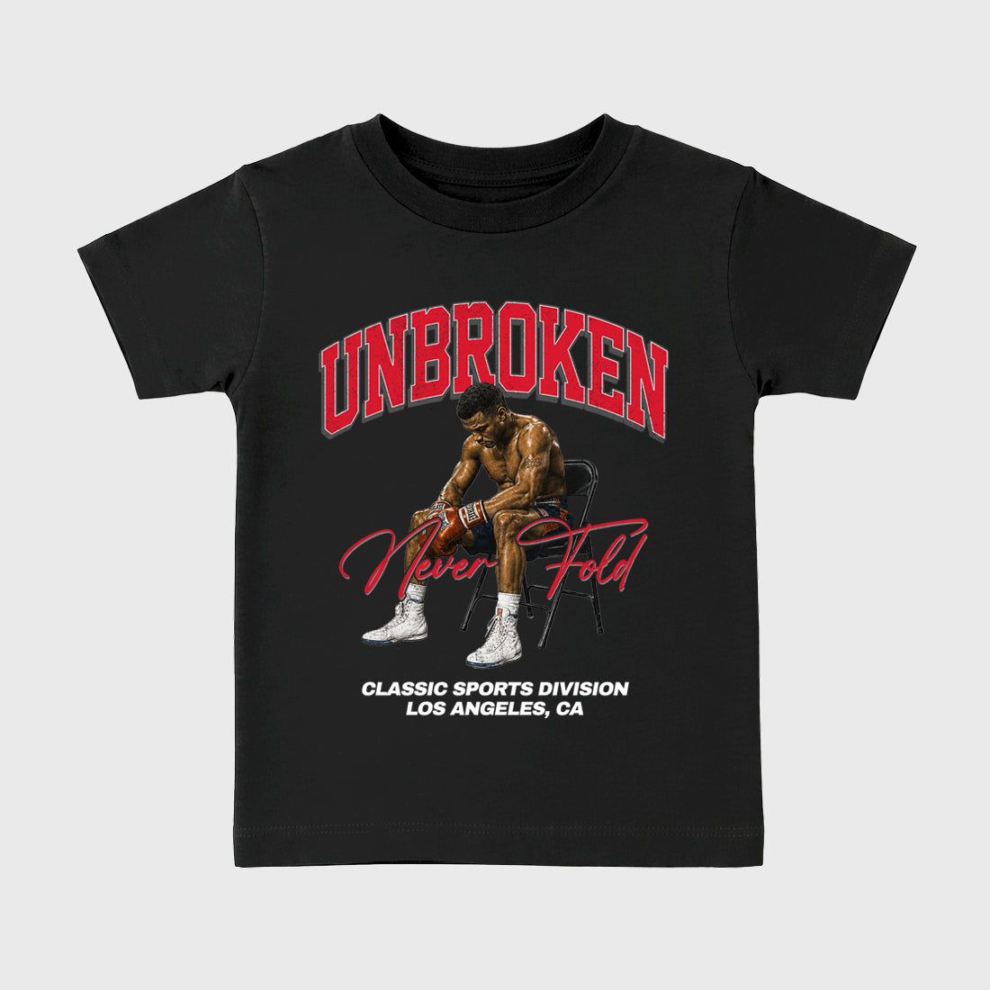 Unbroken Baby & Kids Graphic T-Shirt featuring original artwork designed to match the Air Max 95 Reverse Solar Red. Black 2 Kids Graphic Tee.
