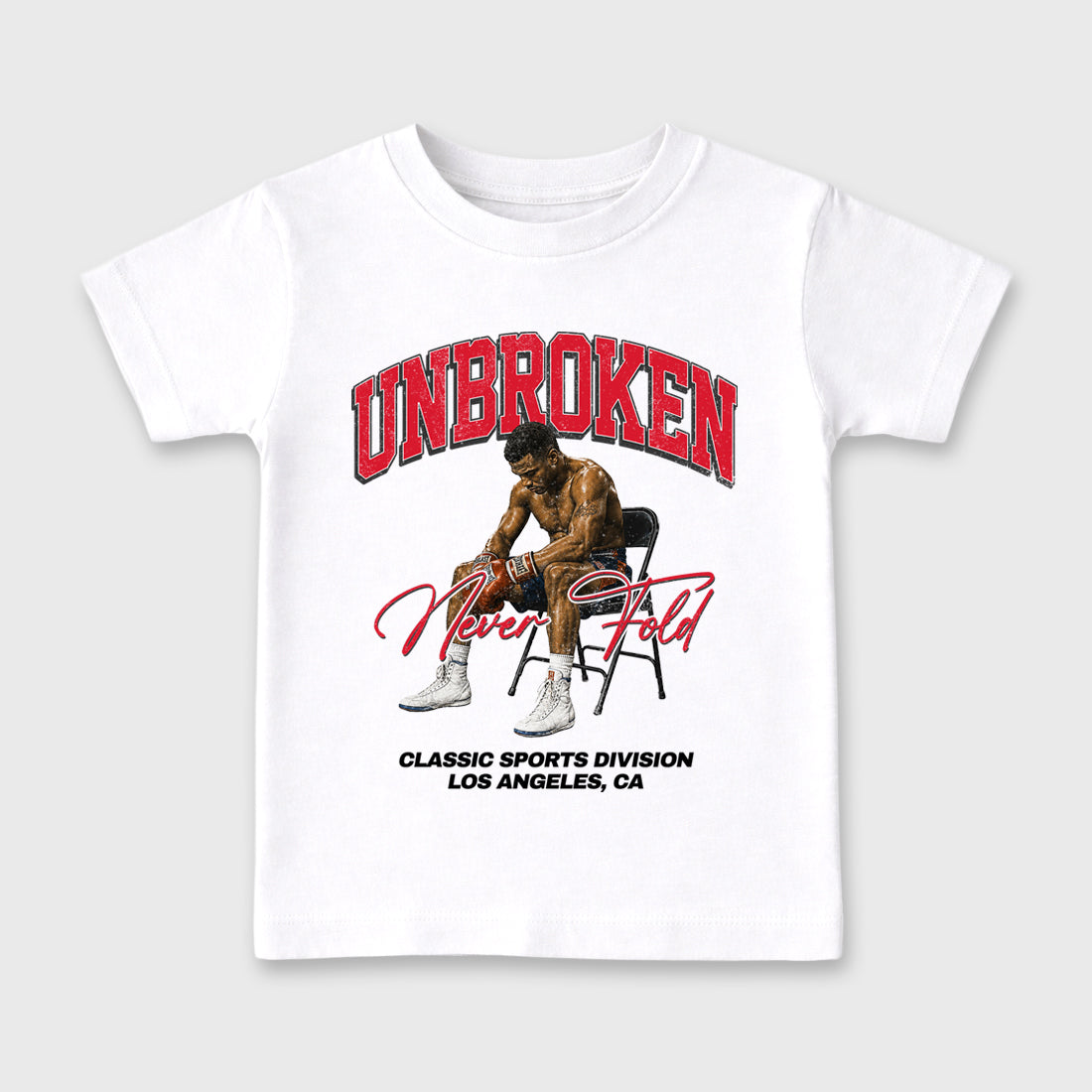 Unbroken Baby & Kids Graphic T-Shirt featuring original artwork designed to match the Air Max 95 Reverse Solar Red. White 2 Kids Graphic Tee.