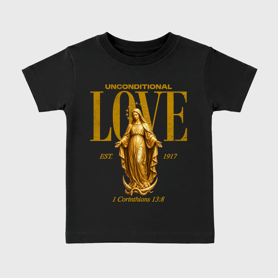 Sneaker match tees – Sneaker Tees To Match Air Jordan 1 Mother's Day Shoes – Unconditional Love Kids T-Shirt Black 2