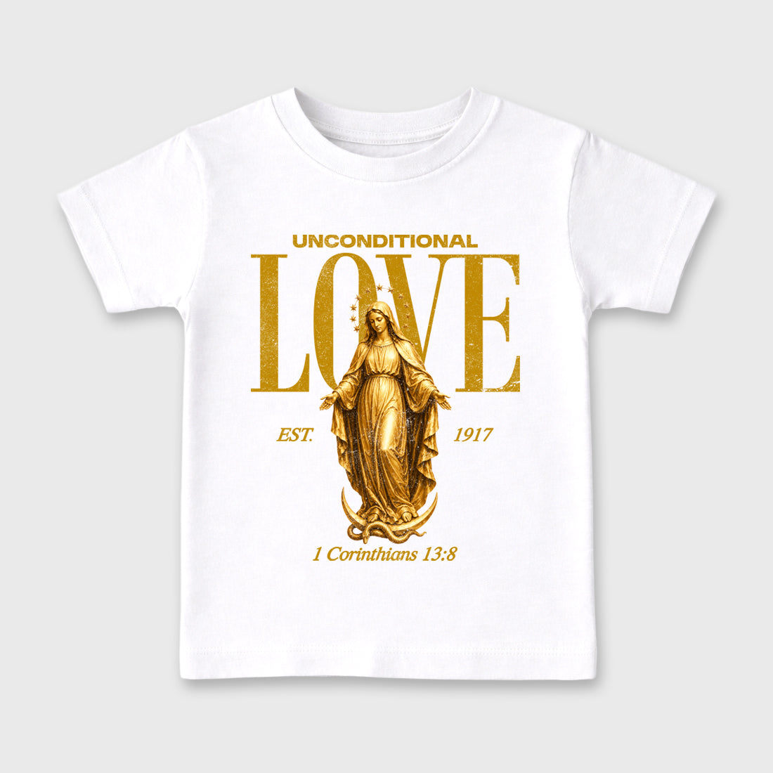 Sneaker match tees – Sneaker Tees To Match Air Jordan 1 Mother's Day Shoes – Unconditional Love Kids T-Shirt White 2
