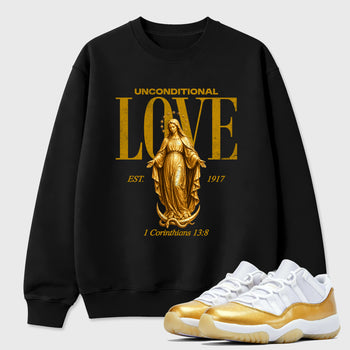 Sneaker match tees – Sneaker Tees To Match Air Jordan 1 Mother's Day Shoes – Unconditional Love Tee Black 1