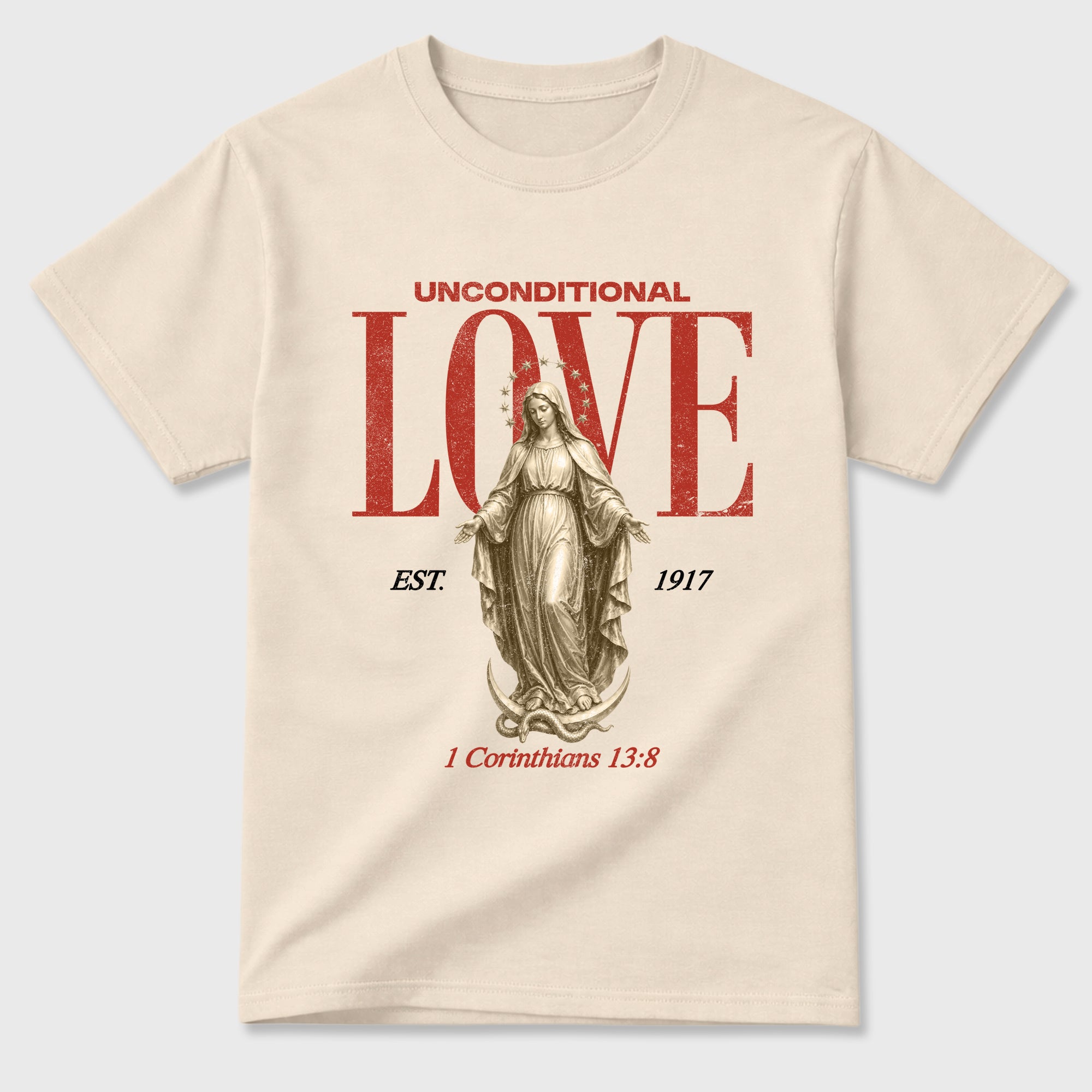 Sneaker match tees – Sneaker Tees To Match Air Jordan 4 Brick After Brick Shoes – Unconditional Love Tee Natural 2