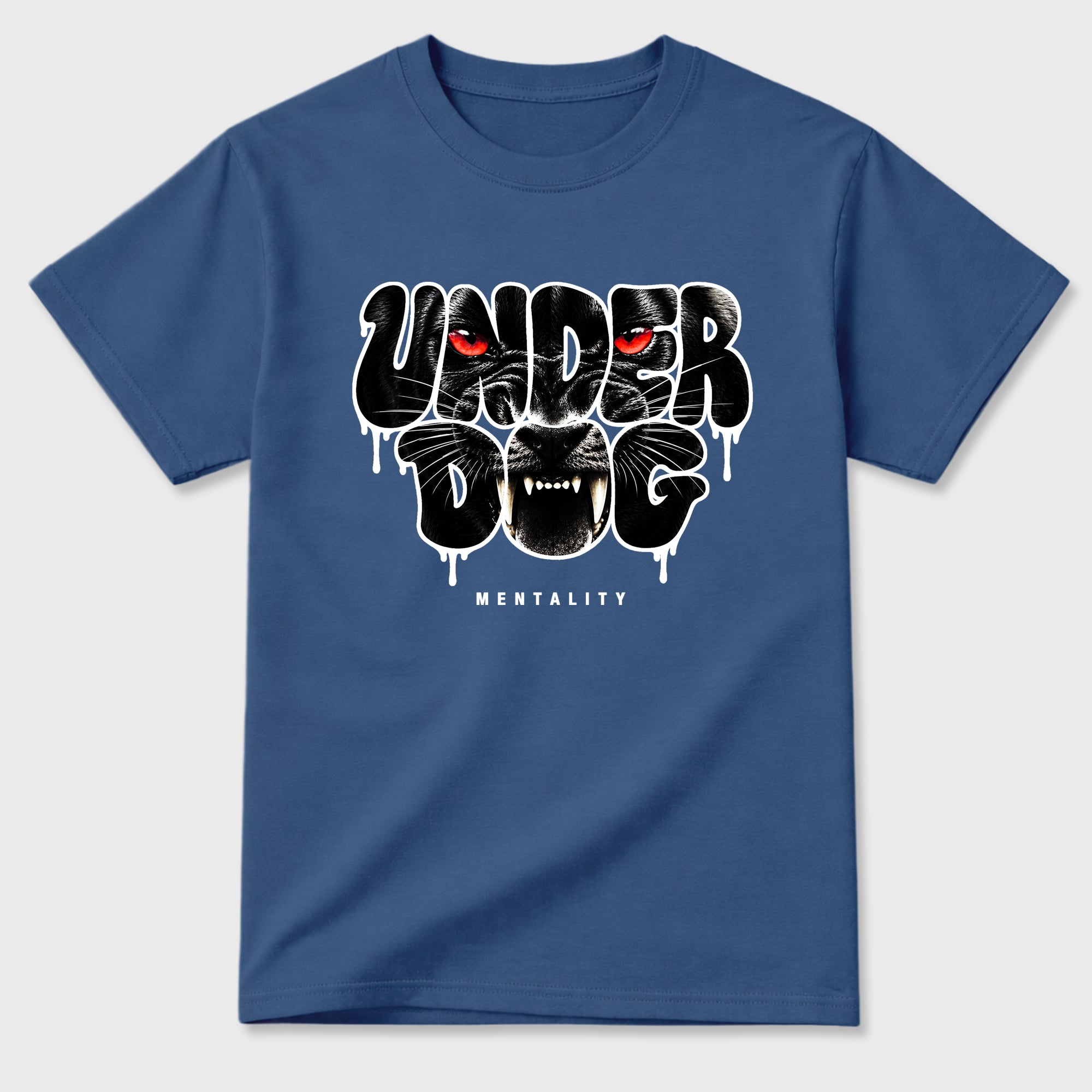 Under Dog Graphic T-Shirt featuring original streetwear artwork designed to match the Air Jordan 3 True Blue. Denim Blue 2 Graphic T-Shirt.