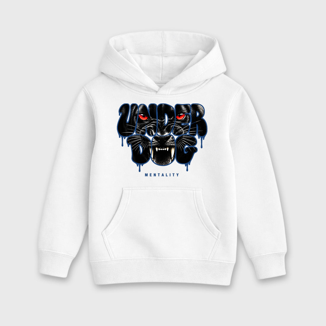 Under Dog Baby & Kids Graphic Hoodie featuring original artwork designed to match the Air Jordan 3 True Blue. White 2 Kids Graphic Sweater.