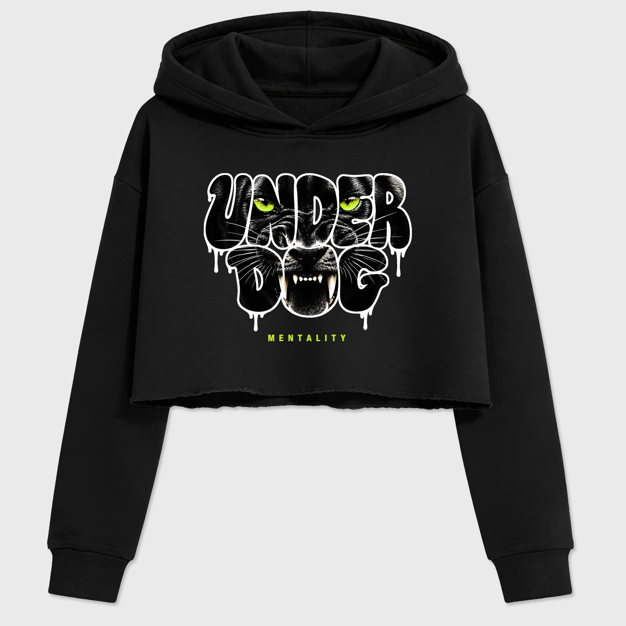 Sneaker match tees – Sneaker Tees To Match Air Foamposite Pro Black Shoes – Under Dog Mentality Crop T-Shirt Black 2