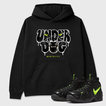 Sneaker match tees – Sneaker Tees To Match Air Foamposite Pro Black Shoes – Under Dog Mentality Tee Black 1