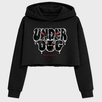 Sneaker match tees – Sneaker Tees To Match Air Jordan 1 Banned Shoes – Under Dog Mentality Crop T-Shirt Black 2