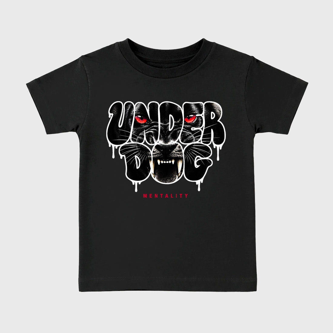 Sneaker match tees – Sneaker Tees To Match Air Jordan 1 Banned Shoes – Under Dog Mentality Kids T-Shirt Black 2