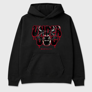 Under Dog Mentality Graphic T-Shirt sneaker match tee designed for the Air Jordan 12 Retro Bloodline, featuring coordinated color options for a perfect streetwear match. Black 2 shirt.