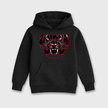 Under Dog Mentality affordable baby and kids t-shirt designed to match the Air Jordan 12 Retro Bloodline, featuring coordinated Black 2 options for the perfect little sneakerhead streetwear look.