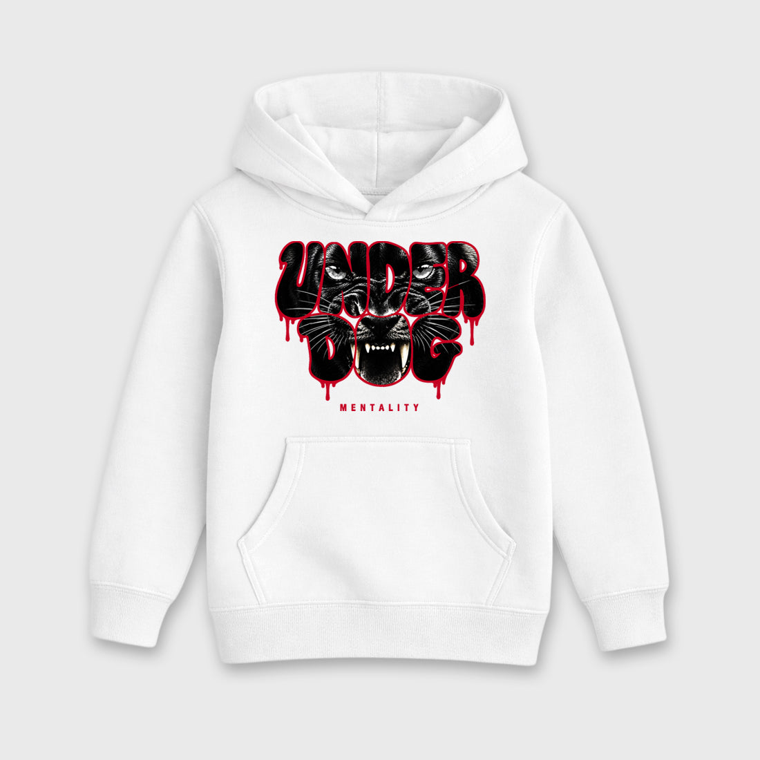 Under Dog Mentality affordable baby and kids t-shirt designed to match the Air Jordan 12 Retro Bloodline, featuring coordinated White 2 options for the perfect little sneakerhead streetwear look.
