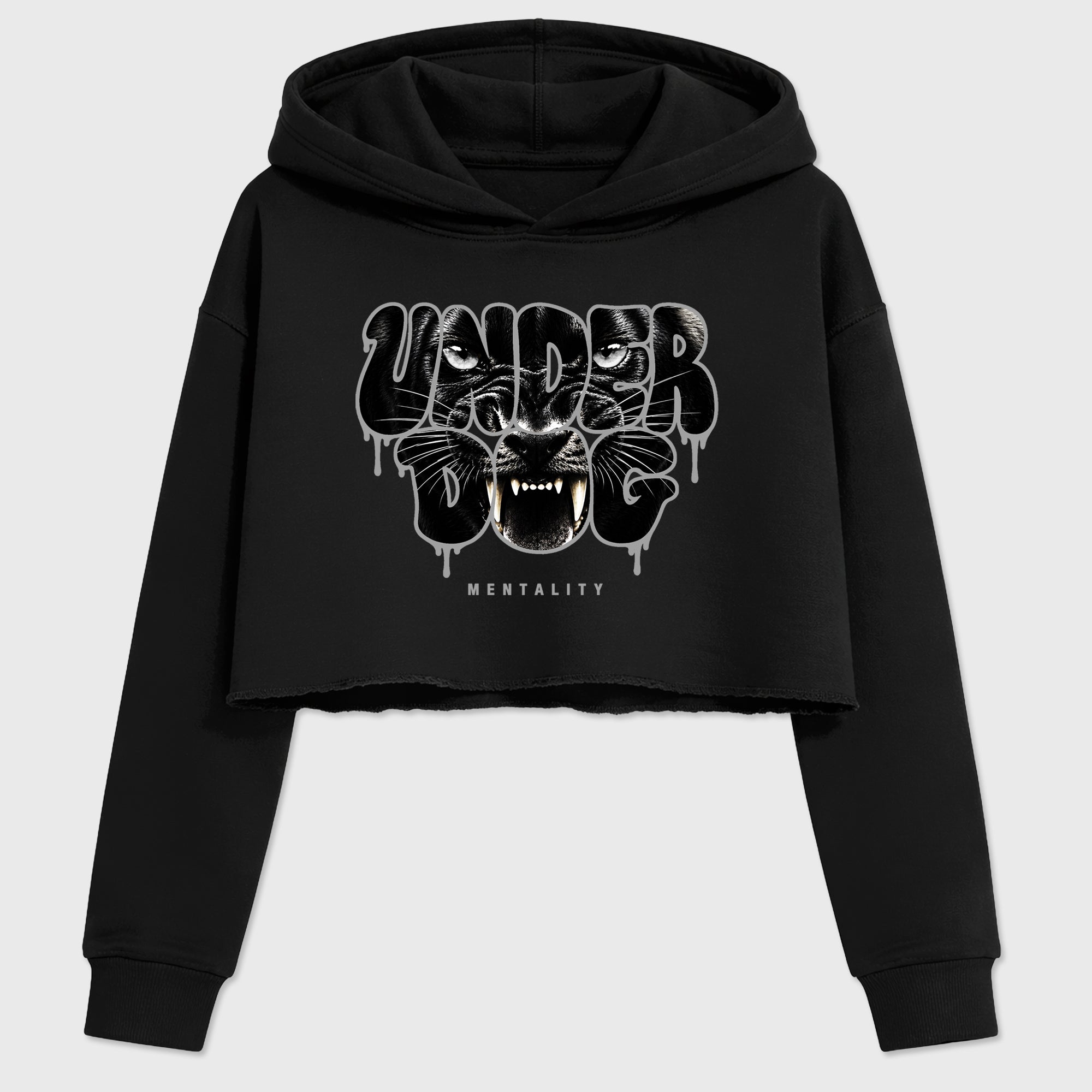 Sneaker match tees – Sneaker Tees To Match Air Jordan 6 Cap and Gown Shoes – Under Dog Mentality Crop T-Shirt Black 2