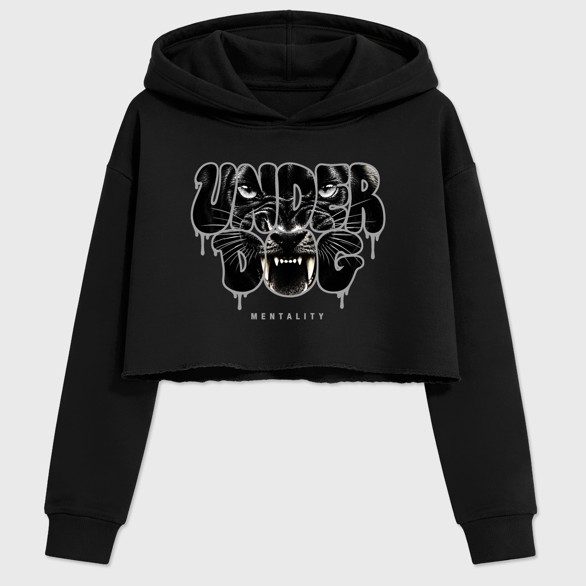 Sneaker match tees – Sneaker Tees To Match Air Jordan 6 Cap and Gown Shoes – Under Dog Mentality Crop T-Shirt Black 2