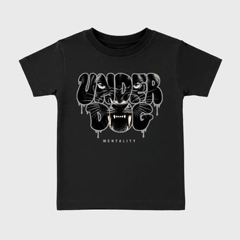 Sneaker match tees – Sneaker Tees To Match Air Jordan 6 Cap and Gown Shoes – Under Dog Mentality Kids T-Shirt Black 2