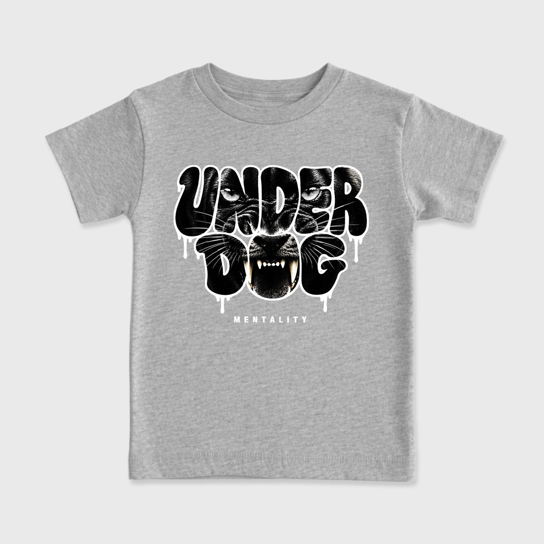 Sneaker match tees – Sneaker Tees To Match Air Jordan 6 Cap and Gown Shoes – Under Dog Mentality Kids T-Shirt Heather Grey 2